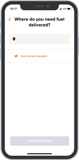 EzFill Location screen showing usability issues